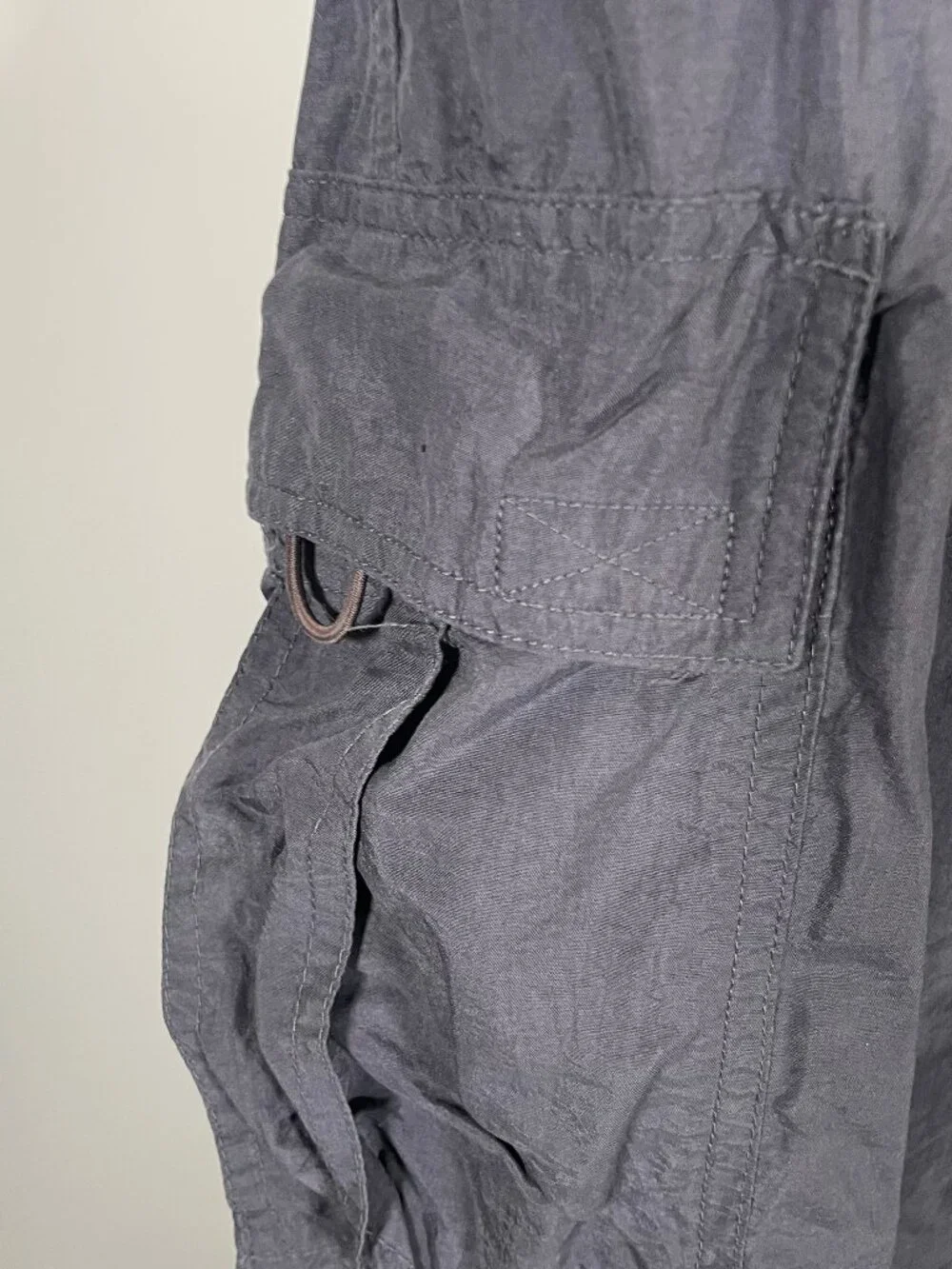 Vintage The North Face Pants Mens Large Blue Gray Nylon Stow Pocket Hiking Stow